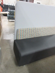 lot 303 image: FABRIC COVERED BOOTH SEATING