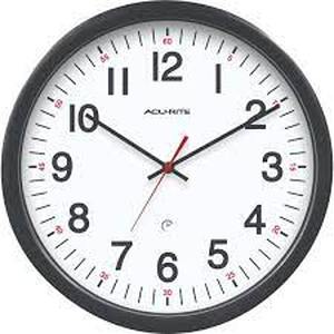 lot 19 image: Acu-Rite 14-12 Set & Forget Timex Office Wall Clock