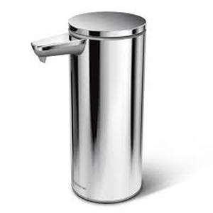 lot 6 image: simplehuman 9oz Rechargeable Stainless Steel Sensor Pump Automatic Soap and Sanitizer Dispenser