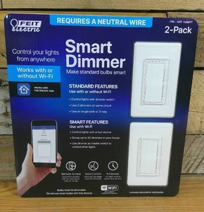 lot 16 image: Feit Electric Wi-Fi Smart Dimmer 3 Way Single Pole Switch (2 Pack)
