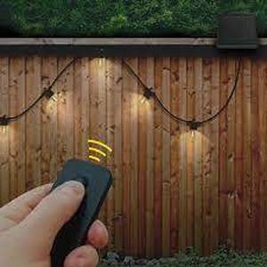 lot 36 image: Sunforce 35 Solar LED String Lights with Remote Control.