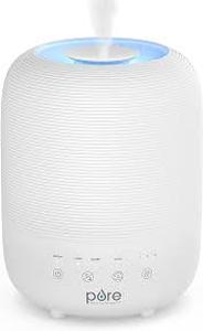 lot 68 image: Pure Enrichment HUME Sense Top Fill Humidifier -Auto Mode Humidity Sensor, 3 Mist Settings, Patented Magnetic Suspension, Optional Night Light, Optional Aromatherapy, Sleep Mode & Auto Shut-Off