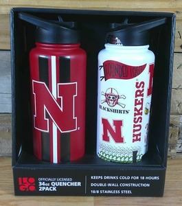 lot 86 image: LOGO 34 oz Quencher 2 Pack-Huskers