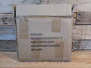 lot 159 image: Heavy Duty Shelf Bracket 8X12 Black Steel - 5 pairs