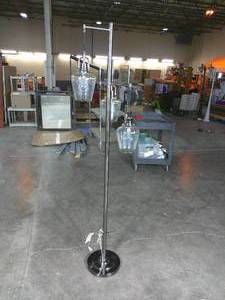 lot 163 image: Stylecraft Basia 3-Light Floor Lamp - Nickel - Costco