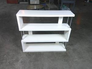 lot 167 image: Modern 4 Tier White Book Self-43-14 x 38 x 11-14