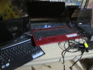 Acer and Toshiba Laptop and networks with charging adapters