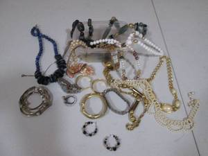 Style Variety of costume jewelry. Necklaces, earrings, bracelets and watches
