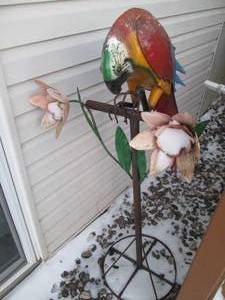 3 Tall metal Parrot yard decor...