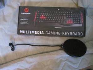 CyberPower multimedia gaming keyboard and Microphone windscreen