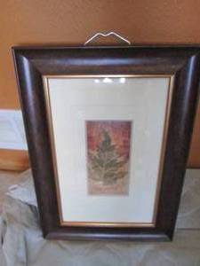 Beautiful slice of Nature wall art encased in a decorative wood and gold tone frame