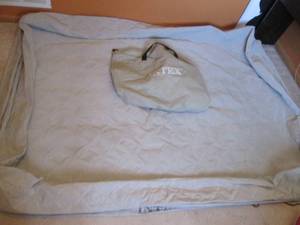 Queen size Intex air mattress with built-in electric pump and carrying bag