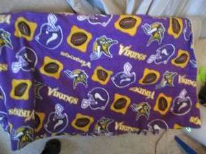MN Vikings Football themed tie blanket