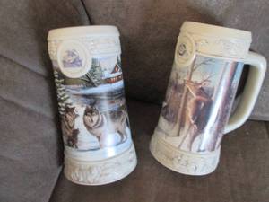 1998 &amp 1989 Miller Holiday Collectible Steins