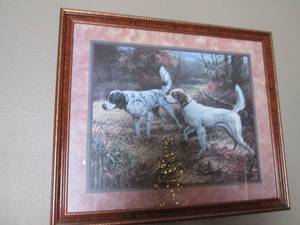 Framed Hunting Spaniels print...