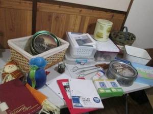 Random lot of assorted household, office and decorative supplies