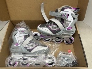 lot 3 image: Aerio Q60 Rollerblades White Grey Purple I359 Size 7