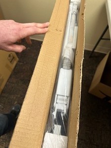 lot 5 image: Regalo Extra Tall Metal Walk Through Safety Gate - White - Model 1154 - DS