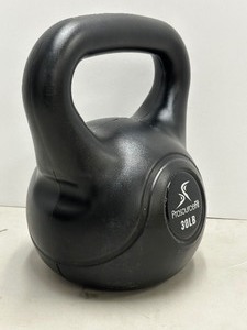 lot 16 image: ProsourceFit Vinyl Plastic Kettlebell 30lb