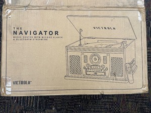lot 45 image: 6-in-1 Bluetooth Record Player & Multimedia Center with Built-in Speakers
