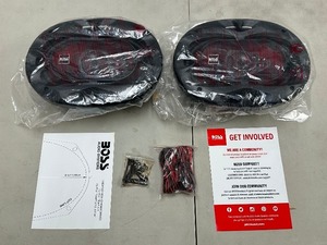 lot 46 image: X2 BOSS Audio Systems CH6930 Chaos Series 6 x 9 Inch Car Stereo Door Speakers 400 Watts Max, 3 Way, Full Range Audio, Tweeters, Coaxial