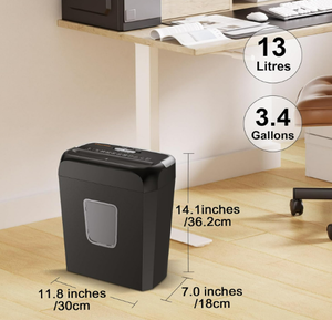 lot 22 image: Bonsaii Paper Shredder for HomeOffice Use,6-Sheet Crosscut Paper and Credit Card Shredder for Home Office