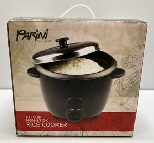 lot 3 image: Parini Cookware 6.6 Cup Non-Stick Rice Cooker