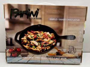 lot 24 image: Parini Cookware Fry Pan - Pre-seasoned Cast Iron