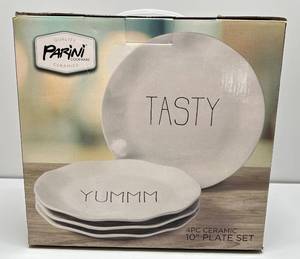 lot 33 image: Parini Cookware Quality Ceramics 4PC Ceramic 10 Plate Set