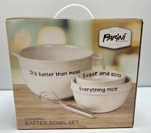 lot 38 image: Parini Cookware (Quality Ceramics) Ceramic Batter Bowl Set
