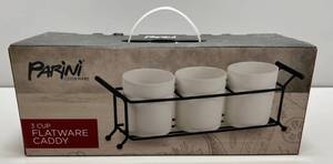 lot 41 image: Parini Cookware 3 Cup Flatware Caddy