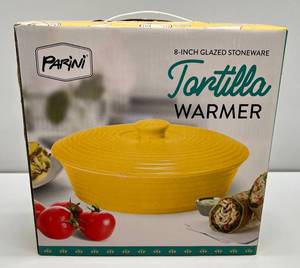 lot 43 image: Parini 8 Inch Glazed Stoneware Tortilla Warmer