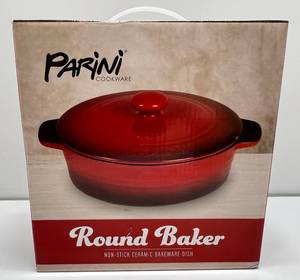 lot 70 image: Parini Cookware Round Baker Non - Stick Ceramic Bakeware Dish