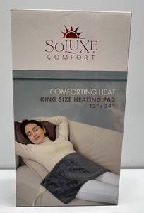 lot 76 image: Soluxe Comfort Comforting Heat King Size Heating Pad 12 x 24