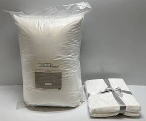 lot 89 image: Bella Rosso 2 Pack All Season Down Alternative Pillows & Fleece Blanket