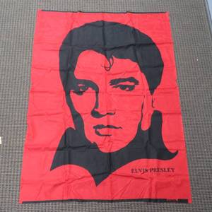 lot 21 image: Vintage Free Lance Sales Elvis Presley Banner Red