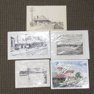 lot 57 image: Limited Edition Signed Railroad Train Station Prints James Zotails, John Cartwright