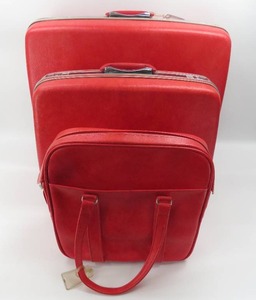 lot 8 image: Vintage Red Silhouette Samsonite Luggage 3pc