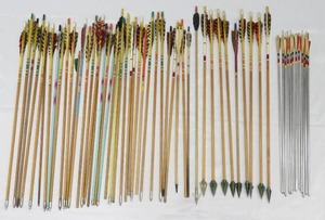 lot 69 image: Large Grouping of Vintage Bow & Arrow Accessories Arrows, Bow & More