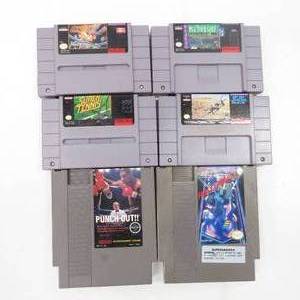 lot 54 image: Nintendo NES & Super NES Cartridges Games