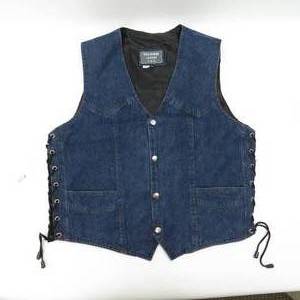 lot 125 image: Pro Rider Leather Denim Motorcycle Vest US Size 46