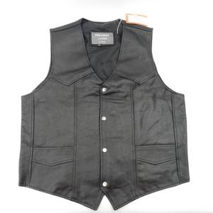 lot 120 image: Pro Rider Cowhide Leather Black Motorcycle Vest XL