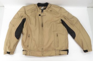 lot 108 image: Mens Tan XL Motorcycle Riding Jacket wPads