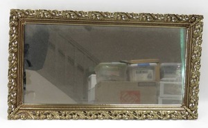 lot 174 image: Vintage Rectangle Ornate Mirror wBox Roughly 23 x 13