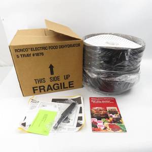 lot 175 image: NOS Ronco Electric Food Dehydrator 5 Tray #1876