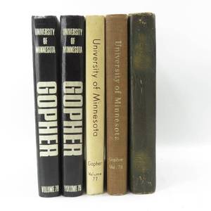 lot 178 image: Vintage Minnesota Gophers Yearbooks Vol 77-79 (1964-66) & 1928 The Gopher