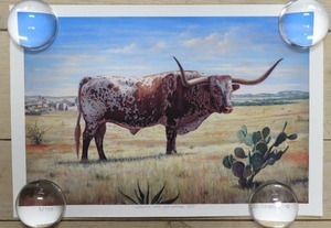 lot 187 image: Long Horn Near San Antonio 1850 (2010) Lee Casbeer Limited #9 of 950 Print of Painting