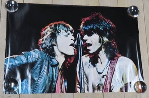 lot 202 image: Vintage Mick Jagger and Keith Richards Singing Poster 34.5 x 22