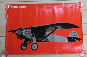 lot 218 image: The Lone Eagle Spirit of St. Louis Plane Poster - 1976 - Smithsonian Inst - 36 x 24