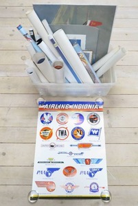 lot 223 image: Large lot of Vintage Airline & Airplane Posters